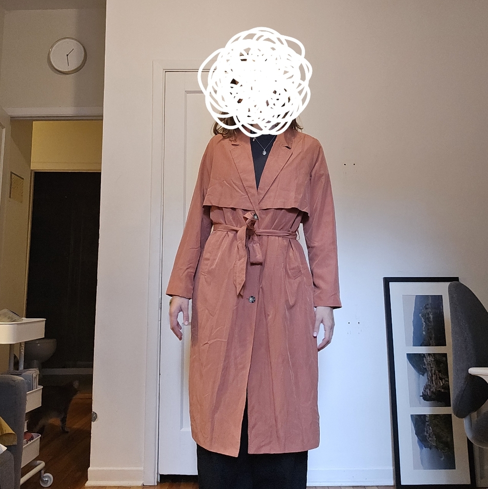 Women's Rust Trench Coat